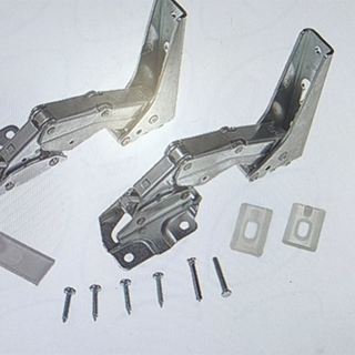 BISAGRAS PUERTA FRIGORIFICO WHIRLPOOL, BAUKNECHT, SMEG, CANDY, FAGOR, KIT DE 2 BISAGRAS PUERTA PANELABLE, 24X95X45 MM, FIJACION 52X41 MM, CENTRO AGUJEROS 67 MM, H721928 - Imagen 2