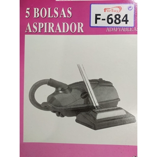 BOLSA ASPIRADOR TORNADO STRATOS, PAQUETE 5 BOLSAS PAPEL, F-684 - Imagen 1