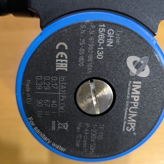 BOMBA CIRCULACION CALEFACCION, ROSCA 1 PULGADA, DISTANCIA 130 MM, 3 VELOCIDADES, 90W, 220V, 280000008 - Imagen 2