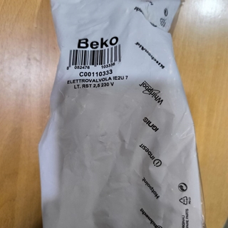 ELECTROVALVULA 2 VIAS LAVADORA INDESIT, BEKO, ENTRADA 3/4 SALIDA 10 MM 90º, 220 V, RECAMBIO ORIGINAL, C00110333, 482000022813 - Imagen 2