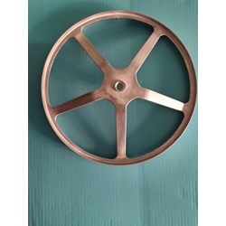 POLEA LAVADORA ZANUSSI, ELECTROLUX, AEG, RECAMBIO ORIGINAL, PLANA, DIAMETRO 296MM, EJE 23X16X9 MM, 4055250825 - Imagen 2