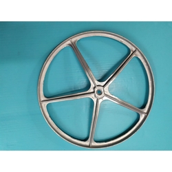 POLEA LAVADORA ZANUSSI, ELECTROLUX, AEG, RECAMBIO ORIGINAL, PLANA, DIAMETRO 317MM, EJE 20X11X9 MM, 1108614106, 50294757005 - Imagen 2