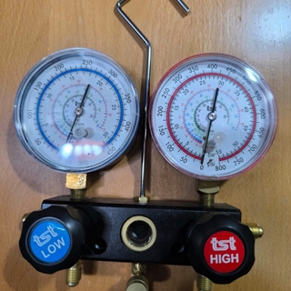PUENTE MANOMETROS FRIO, R134A,R407,R410, ANALIZADOR, CON MIRILLA, MANOMETROS 80MM, 50501013 - Imagen 1
