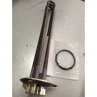 RESISTENCIA LAVAVAJILLAS INDUSTRIAL ZANUSSI, 6000W, TRIFASICA, SIN TUBO PARA SONDA, montaje ø 57,5mm espirales 3 L 330mm An 36mm H 40mm tubo ø 8,5mm, DISTANCIA AGUJEROS 72 MM, 416129 - Imagen 2