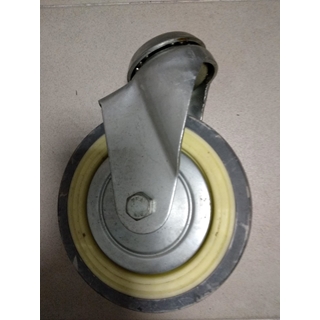 Rueda carro goma negra, eje 12mm, 150x35x187mm, carga 150Kg, kit 4 ruedas, 36717 - Imagen 1