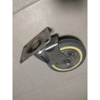 Rueda carro plataforma, goma gris, 125x25x154 mm, carga 90Kg, kit 4 unidades, 00831 - Imagen 1