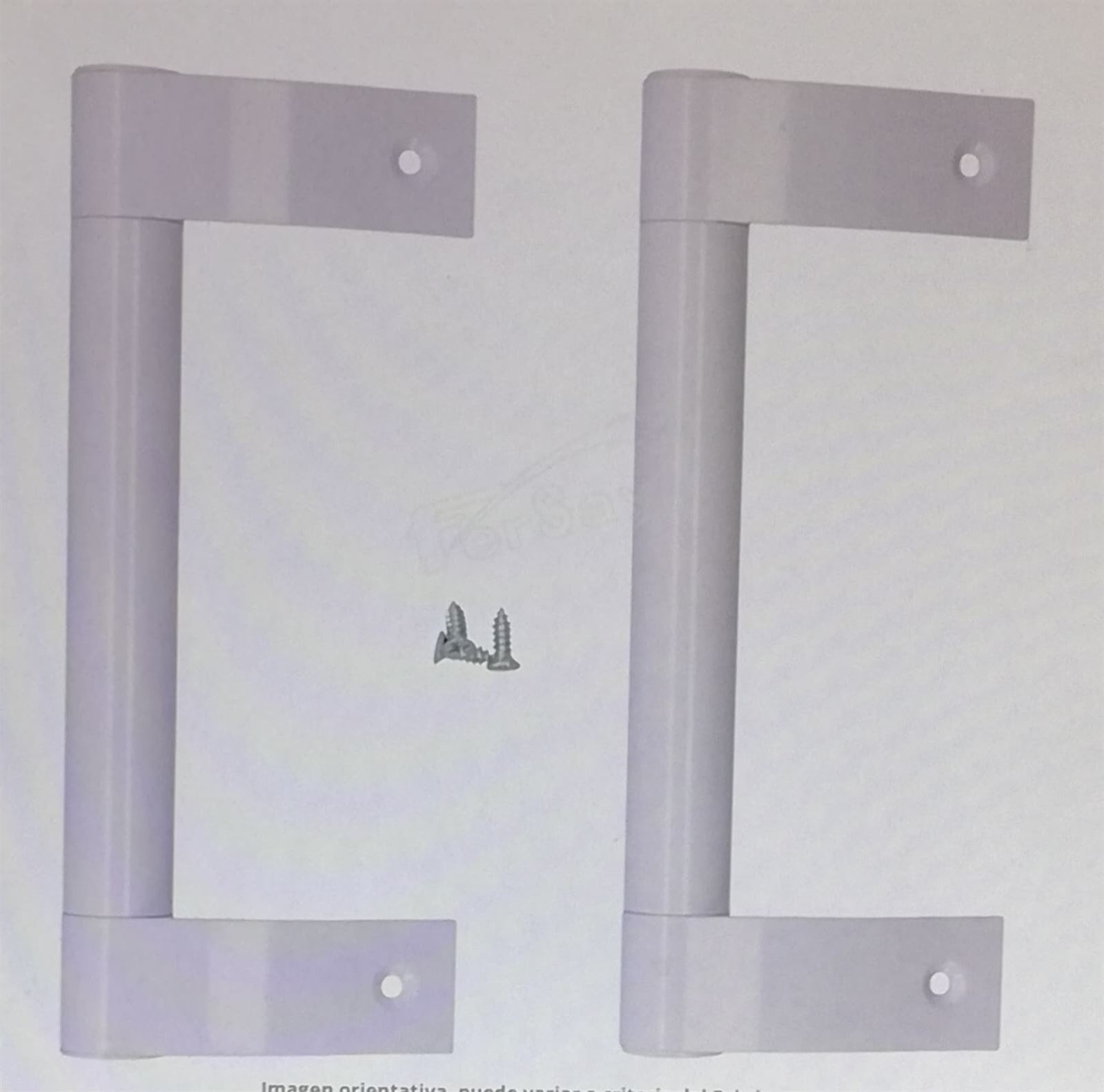 TIRADOR PUERTA FRIGORIFICO SCHNEIDER, VESTEL, LONGITUD 198MM, 2 UNIDAD, DISTANCIA TORNILLOS 165MM, BLANCO, 35VE0005A - Imagen 1