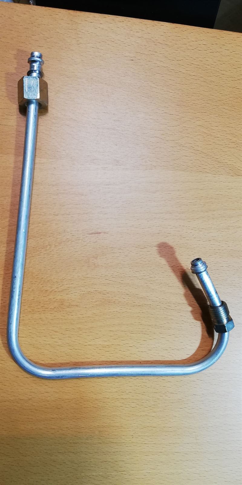 TUBO COCINA CORBERO, ZANUSSI, TUBO GAS DE GRIFO A QUEMADOR ENCIMERA GRANDE, LARGO 390MM, TUBO ALUMINIO 7MM, CON TUERCAS, RECAMBIO ORIGINAL, 3423747017 - Imagen 1